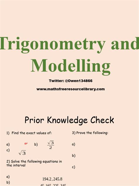 Modelling with Trigonometric Functions II 的图像结果