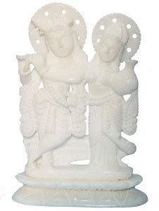 AXOLOTL Italian Marble Stone Radha and Krishna idol/Murti for home ...