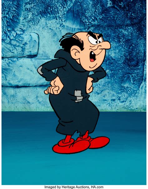 Smurfs Gargamel Production Cel and Master Background Setup | Lot #12192 ...