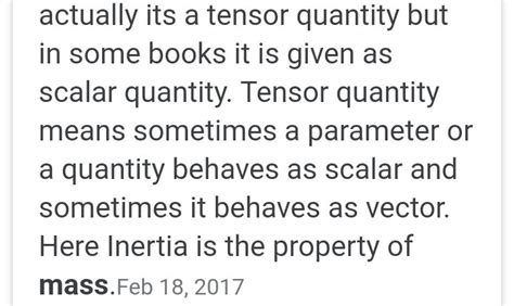 is inertia a vector quantity ? - Brainly.in