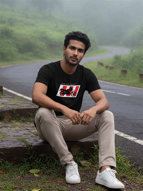 Hero Xpulse Rally Motorcycle T-Shirt - Premium Cotton Black | Chris Cross