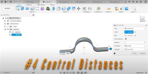 Fusion 360 Sweep Path 的图像结果