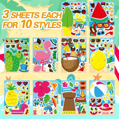 DUJAA Reusable Make-A-Sea Face Stickers - Ocean Animals India | Ubuy