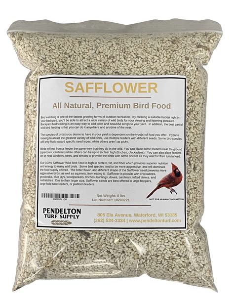 Pendelton Turf Supply Safflower Wild Bird ZLK1 Seed | All-Natural ...