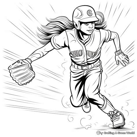 Softball Coloring Pages - Free & Printable!