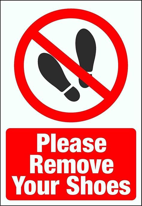 VICINITY PLEASE REMOVE YOUR SHOES Emergency Sign Price in India - Buy ...