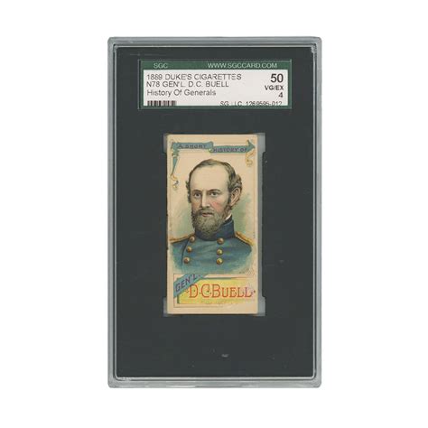 1888 Duke's Tobacco Card — Union General Don Carlos Buell (Set N78 ...
