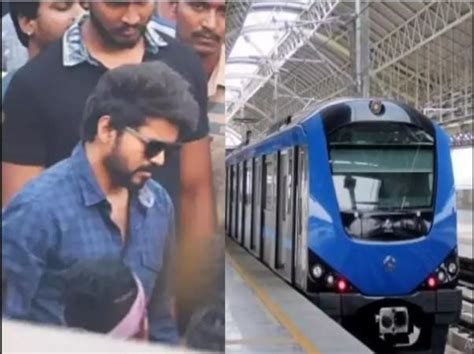 For the first time in Tamil cinema, metro train set erected for Vijay's ...