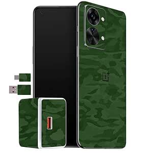 OnePlus Nord 2T 5G Mobile Skin Wrap Sticker (Combo, Green Camouflage ...