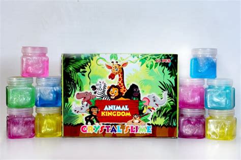 مجموعة من قطعة واحدة من سلايم جيلي على شكل حيوانات أسطوانية للأطفال Cylnder Shaped Animal Jelly Type Slime For Kids-1 Pieces Set
