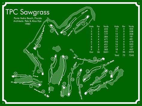 Image result for TPC Sawgrass Golf Course Map