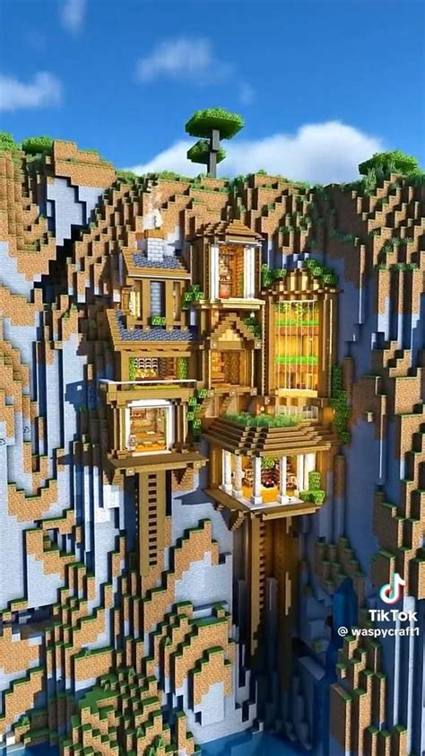 Image result for Minecraft Cliff House Tutorial