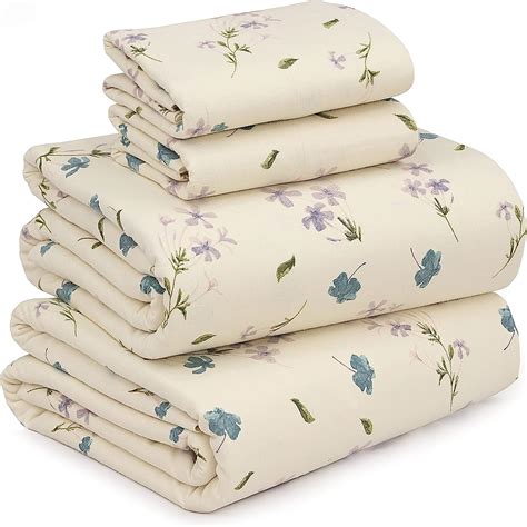 Amazon.com: RUVANTI Flannel Sheets Full Size - 100% Cotton Brushed ...