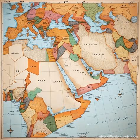 Arab World Map | Stable Diffusion Online