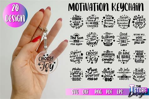 Motivational Quotes Keychain SVG | Funny Illustration par The T Store Design · Creative Fabrica