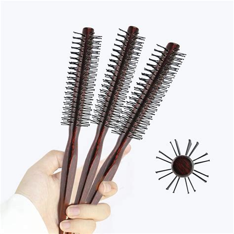 KAYNO 3 Pieces Small Round Hair Brush, Round Styling Hair Brushes, Mini ...