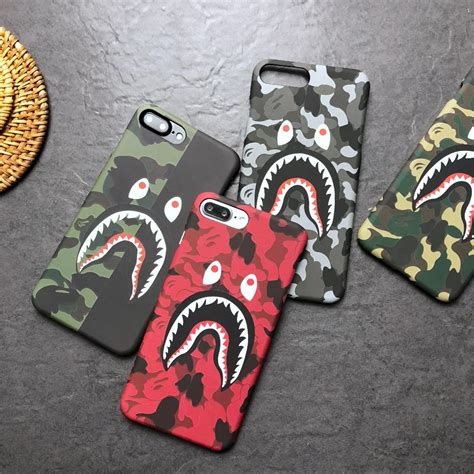 Fashion Luxury Bape Shark Phone Case For Iphone 6 7s 8plus,For Iphone X ...