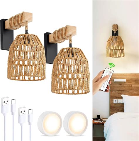 Amazon.com: Espossi Battery Operated Wall Sconce, Rechargeable Wall ...