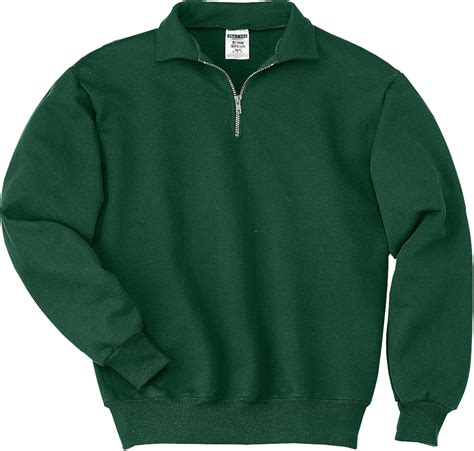 JERZEES Mens SUPER SWEATS 1/4-Zip Sweatshirt with Cadet Collar: Amazon ...