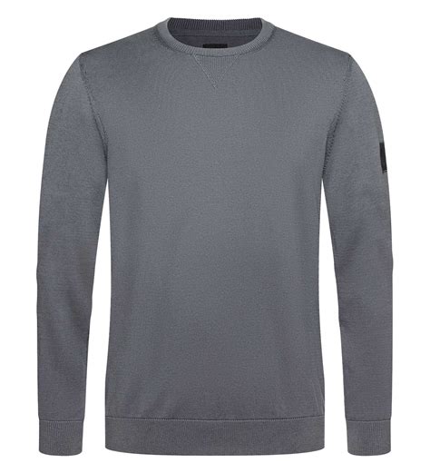 CODE-ZERO Sweater Men Crewneck Grey M | CODE-ZERO