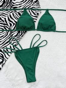 Ribbed Cut Out Bikini For Summer Beach | SHEIN USA