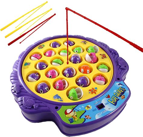 ToyX Fishing Game Toy Set with Rotating Board | Now with Music On/Off ...