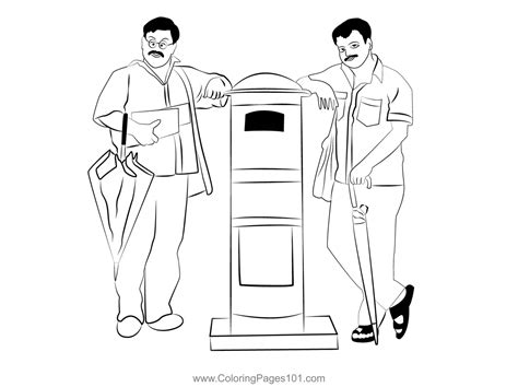Postman Colouring Pages 的图像结果