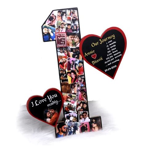 1st Anniversary Cutout Collage Frame