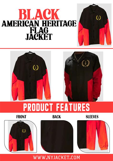 Shop Black American Heritage Flag Jacket | NY Jacket