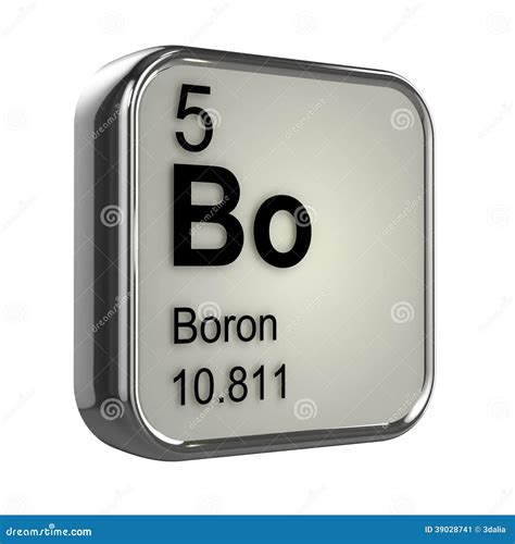 3d Boron element stock illustration. Illustration of formula - 39028741