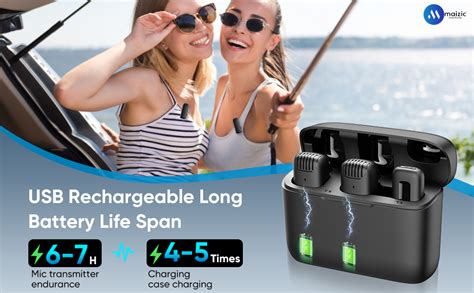 Maizic Smarthome Wireless Lavalier Microphone for iOS, Android with ...
