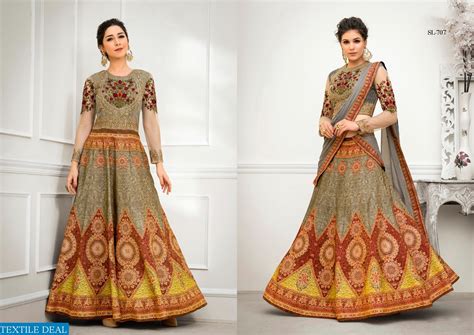 Aasvaa Digital lehenga and gown Signature collection vol-7 - textiledeal.in