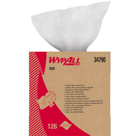 WypAll® X60 Extended Use Cloths (34790), White, Pop-Up, 10 Boxes / Case ...