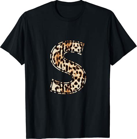 Cool Letter S Initial Name Leopard Cheetah Print T-Shirt - Walmart.com