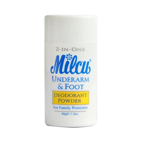 بودرة مزيلة للعرق من ميلكو للإبطين والقدمين، 80 غرام Milcu Underarm & Foot Deodorant Powder, 80g