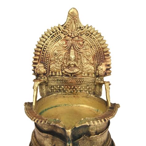 Old Indian Ethnic Ritual Bronze Oil Lamp