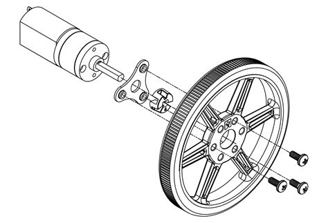 Pololu Multi-Hub Wheel w/Inserts for 3mm and 4mm Shafts - 80×10mm, Bla ...