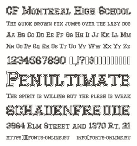 CF Montreal High School font