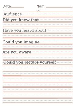 Informative Writing Sentence Starters 的图像结果