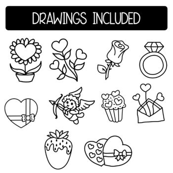 Valentine's Day Art Directed Drawing Worksheets | TPT
