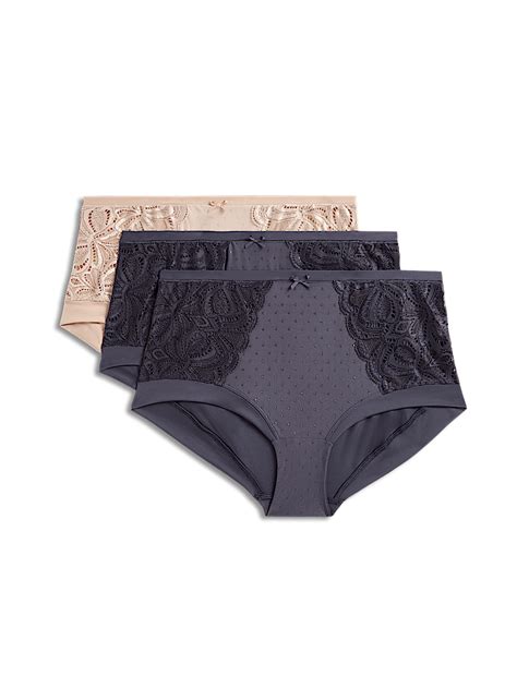 Buy 3pk Amelia Lace High Rise Shorts at Marks & Spencer