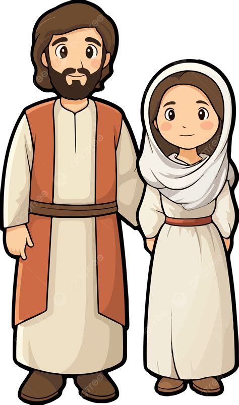Joseph And Mary Vector, Joseph, Mary, Couple PNG and Vector with ...