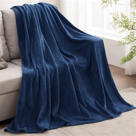 Amazon.com: BEDELITE Fleece Blanket Navy Blue Throw Blankets for Couch ...