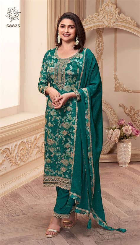 VINAY FASHION KULEESH PAHAL CHINON HEAVY DESIGNER TRADITIONAL WEAR ...