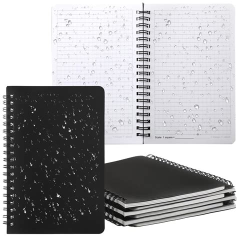 Jetec 6 Pcs 5 x 7 Inch Waterproof Spiral Notebook Stone Paper Tactical ...
