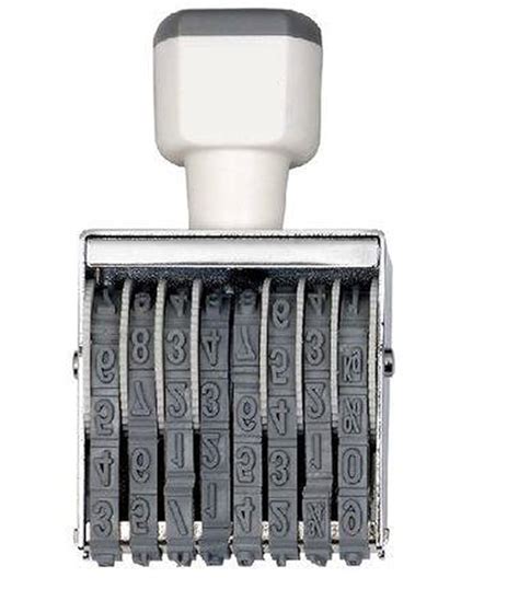 8 Digit Rubber Rolling Stamp Digital Number Symbol Rolling Wheel ...