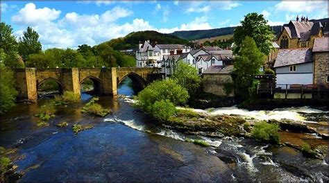 Strolling along Llangollen Bridge in Mold