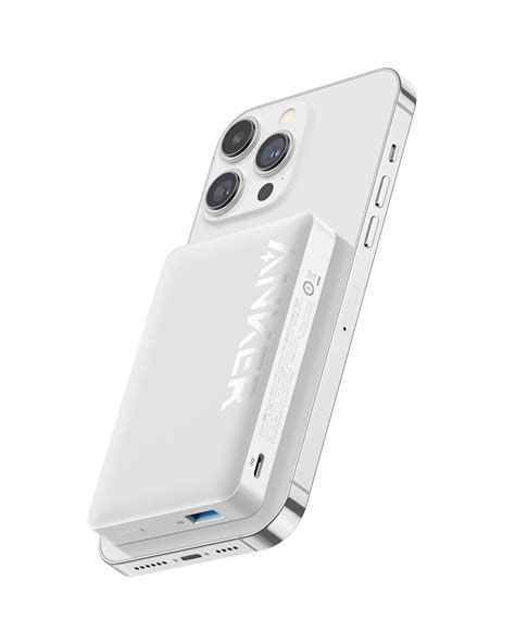 Anker Magnetic Power Bank 10,000mAh, Wireless Portable Charger, 20W ...