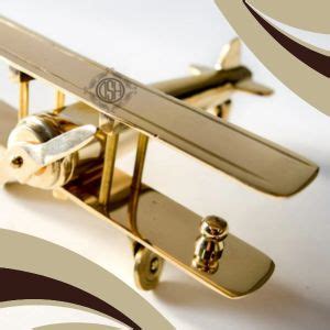 Buy DSH Brass Aeroplane Showpiece, Table Top Miniature Decorative ...