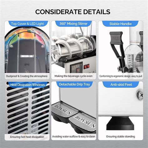 ROVSUN Slush Machine 45L Commercial Frozen | Grelly USA